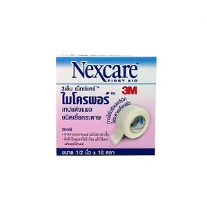 พลาสเตอร์ไมโครปอร์ 0.5 นิ้ว แบบกระดาษ กล่องละ 24 ม้วน ยี่ห้อ 3M