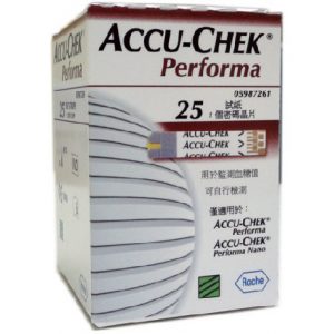 แผ่นตรวจน้ำตาลในเลือด สำหรับ ACCU-CHEK PERORMA