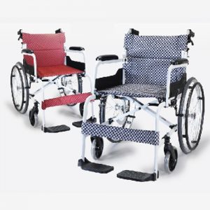 รถเข็นผู้ป่วยผู้สูงอายุ / Wheelchair SOMA 150.5 แบบอลูมิเนียม มือจับพับลงได้ รับน้ำหนักได้ 100 กิโกกรัม สินค้าขายดี