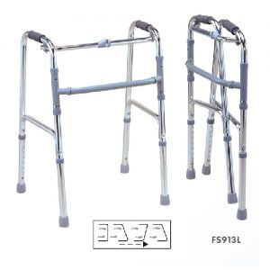 วอร์คเกอร์ช่วยเดิน Walker อลูมิเนียม พับได้ FS913L สีเงิน